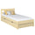 Single bed with drawer wooden clear pine – children’s room, scandi style