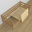 Sofa bed oak natural oak – angled view, scandi