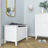 Wooden chest Scandi white