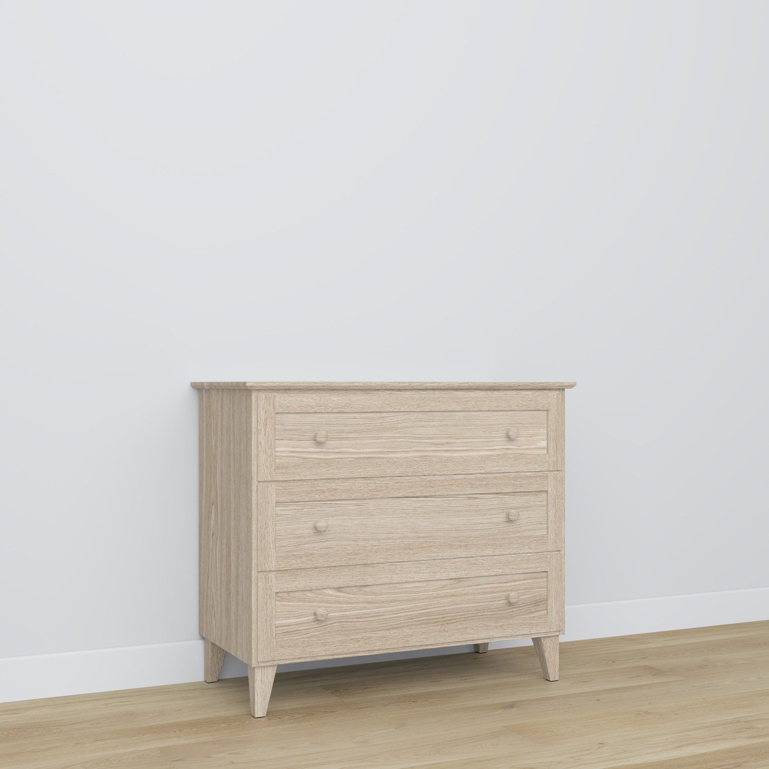 3S eg kommode, bleget eg - top og detaljer, høj kvalitet Nizio Home