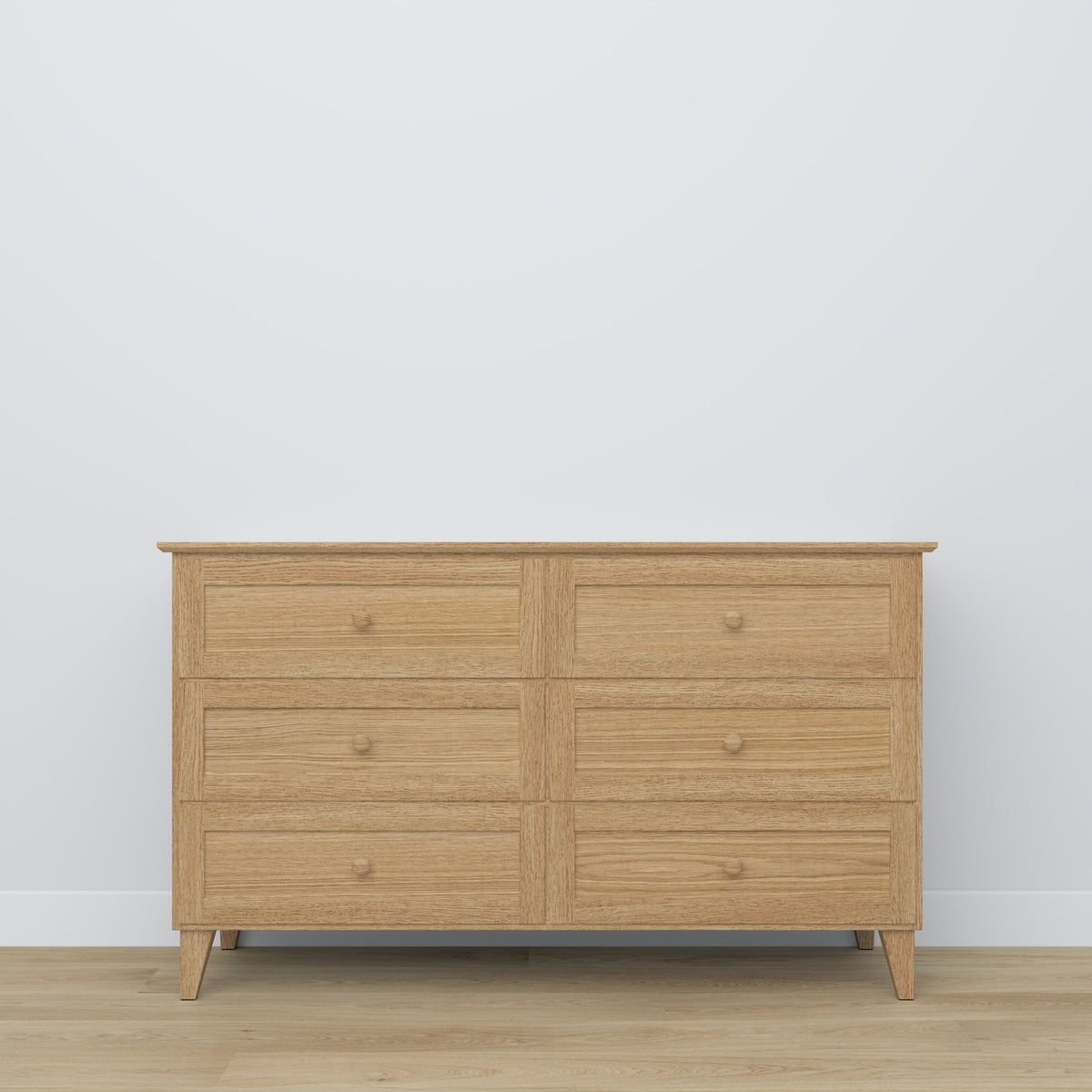 6S eg kommode, naturlig eg - top og detaljer, høj kvalitet Nizio Home