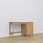 3S skrivebord, naturlig eg - eg, kompakt top, set forfra, Nizio