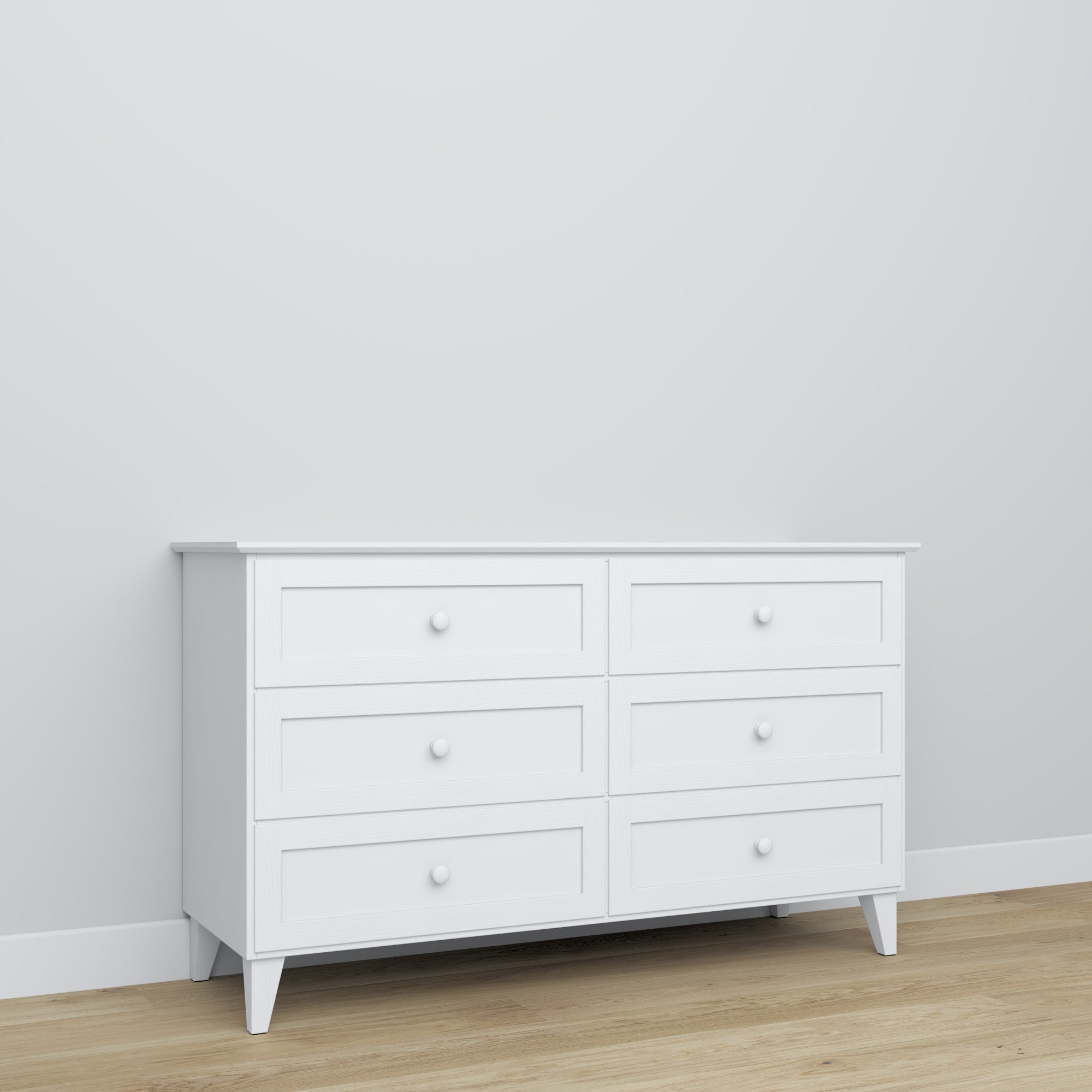 6S hvid træ kommode - top og detaljer, høj kvalitet Nizio Home