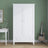 2D1S hvid garderobe – træ, lukket dør, set forfra, Nizio