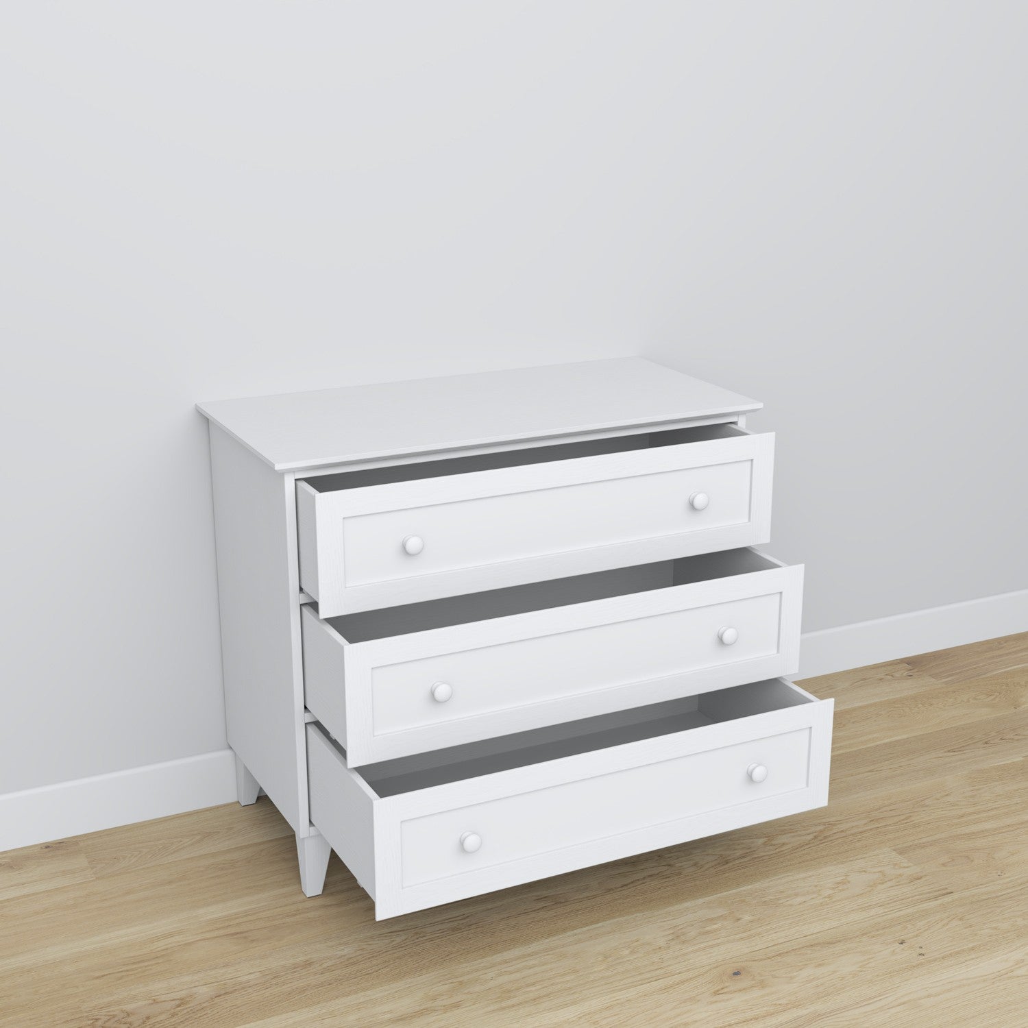3S hvid træ kommode 105 cm i soveværelset - Skandinavisk arrangement