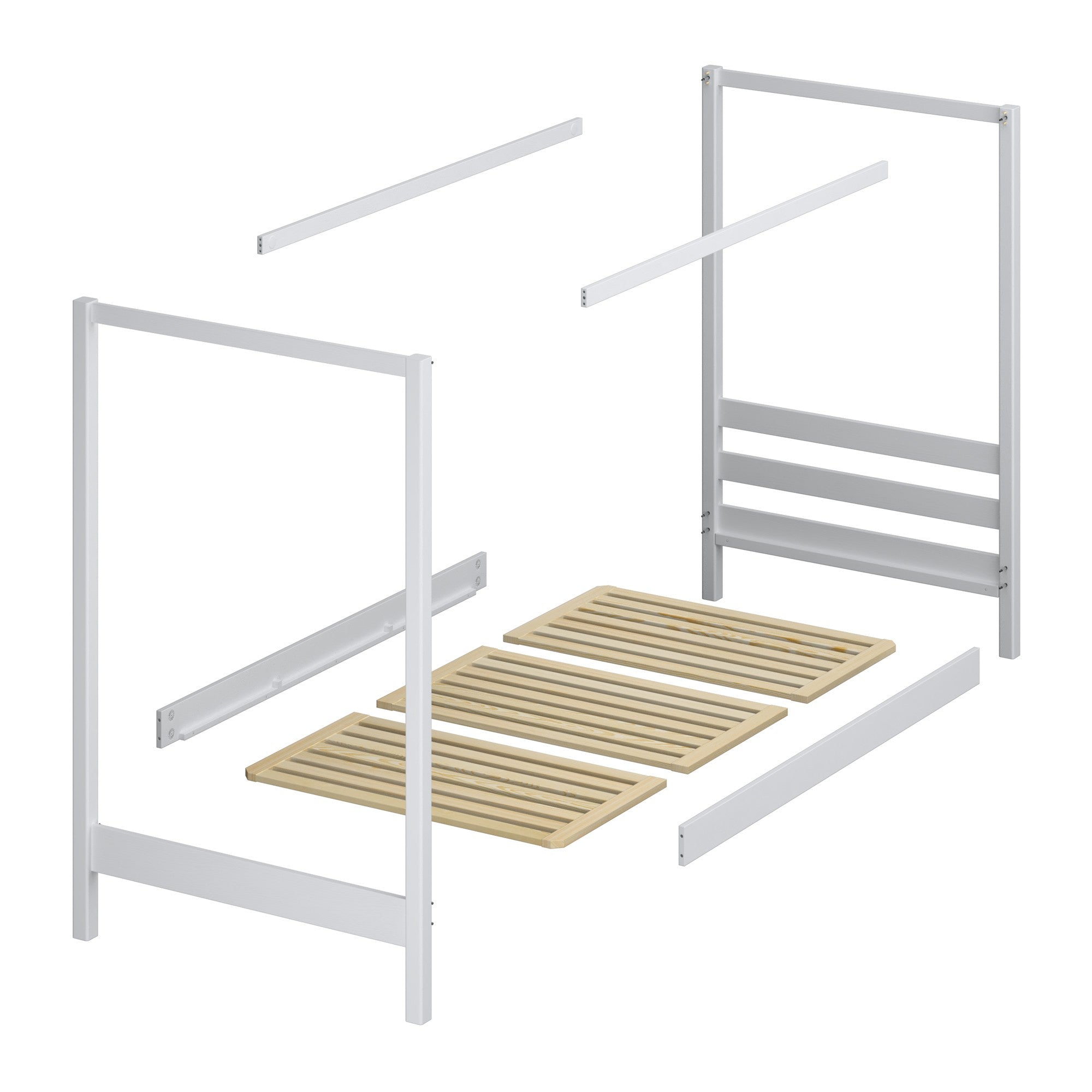 Natural Oak Canopy Bed – Oak Joints, Close-up, Nizio Home