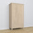 2D1S garderobe af bleget eg i soveværelset - Skandinavisk arrangement, eg, Nizio