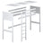 Loft bed black/oak wooden – dimensions and diagram, Nizio