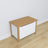 Chest wooden white with oak in living room or bedroom – Scandinavian arrangement
