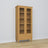 Display cabinet 1S 90 natural pine – pine, glass door, front view
