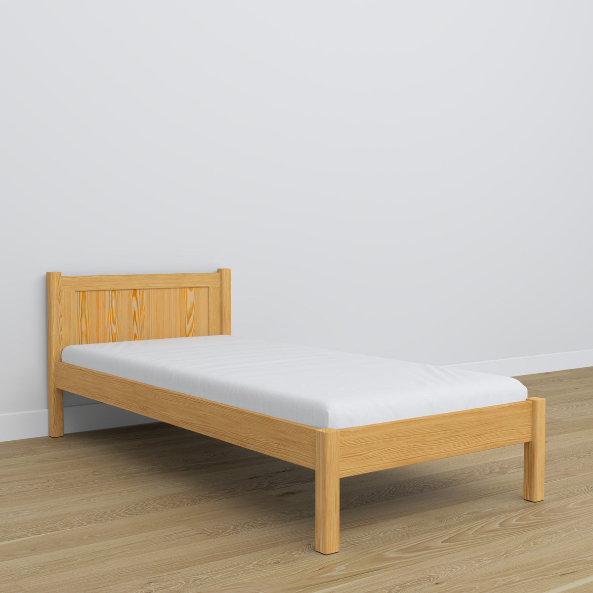 Natural pine bed made of wood – dimensions and diagram, Nizio Home