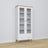 Wooden display cabinet 1S 90 Scandi white / natural oak