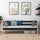 Drewniane łóżko sofa N01 czarno dębowy – widok ogólny, lite drewno