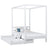 Canopy Bed White – Drawer for Additional Mattress, Wooden