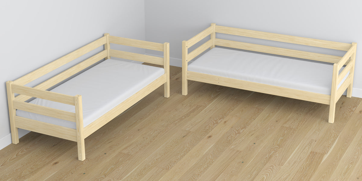 Clear Pine Wooden Bunk Bed – Ladder and Joint Details, Children’s Room
