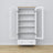Wooden display cabinet 1S 90 Scandi white / natural oak