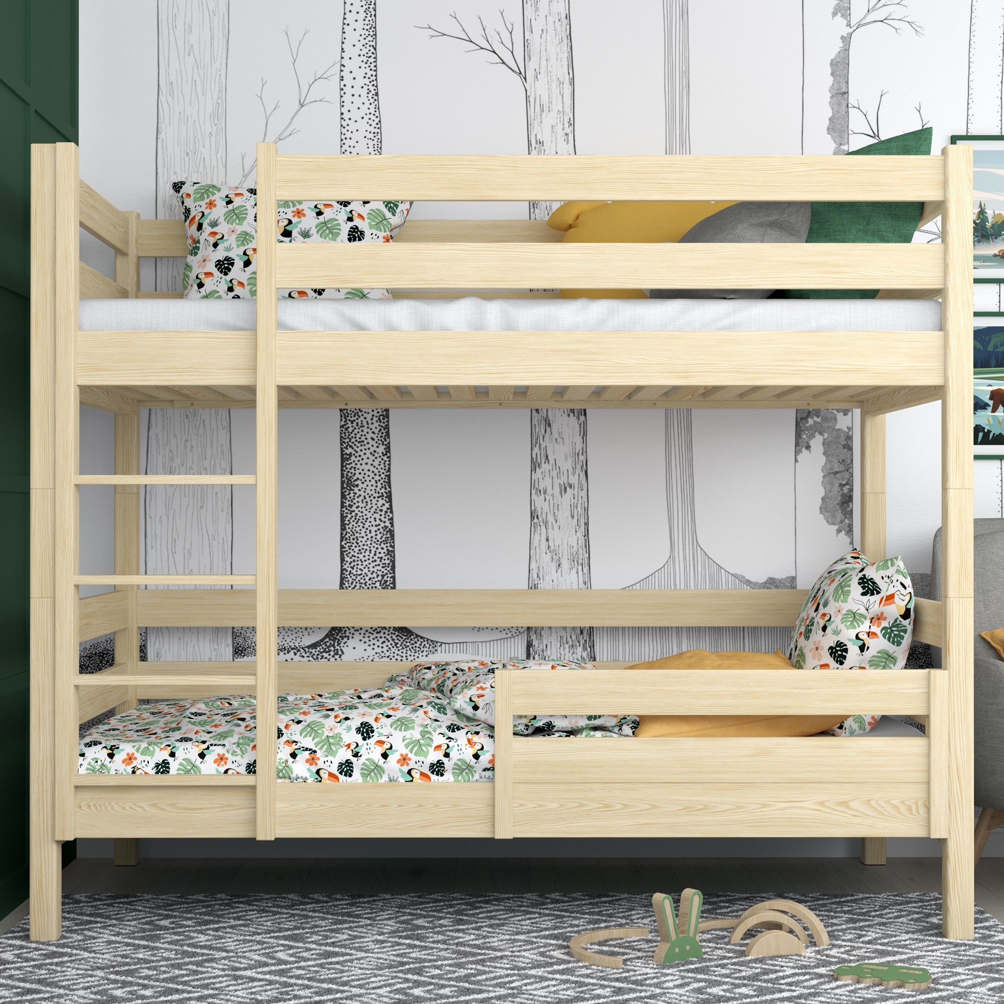 Bed fall protection | clear pine