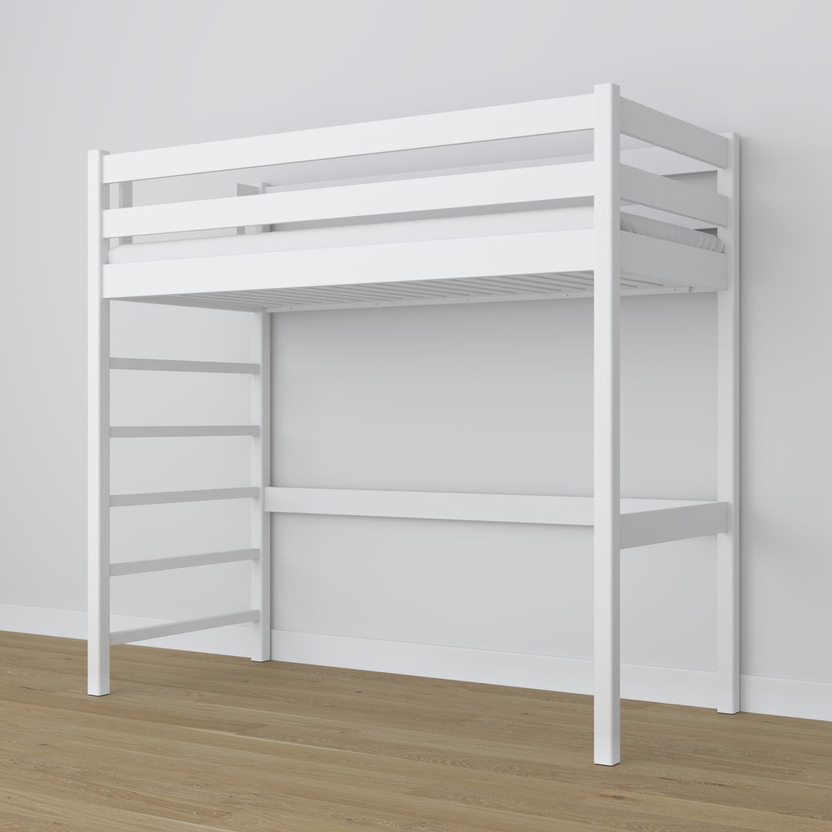 Mezzaninseng N01, hvid, træ, skandinavisk stil, minimalistisk