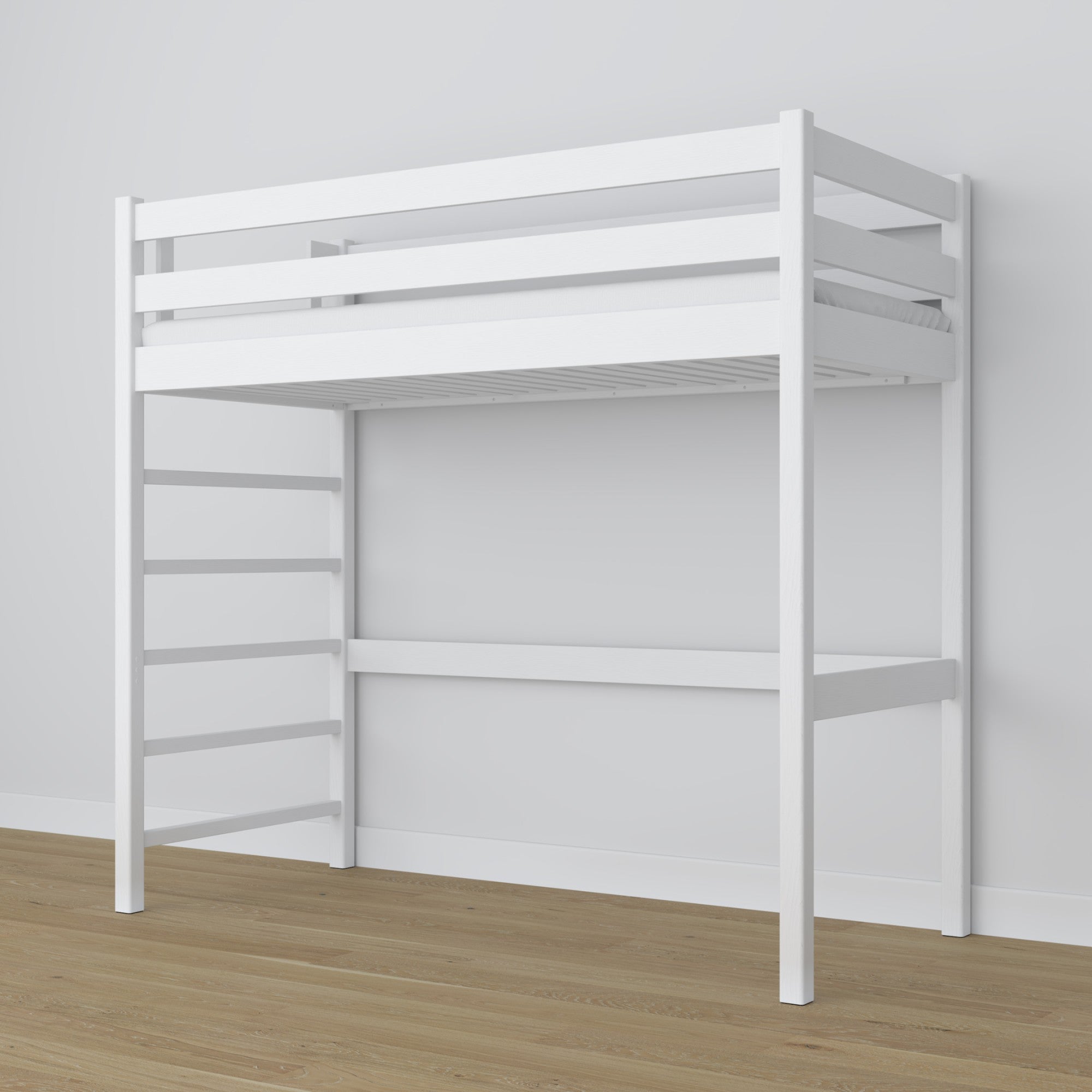 Mezzaninseng N01, hvid, træ, skandinavisk stil, minimalistisk