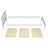 Bed with mattress drawer natural pine made of wood – dimensions, Nizio