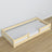 Low Wooden Clear Pine Bed – Low Frame, Side View, Scandi Bedroom