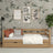 Sofa bed oak natural oak – open drawer, bedding storage