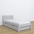 Wooden bed with drawer grey – child’s room, scandi arrangement