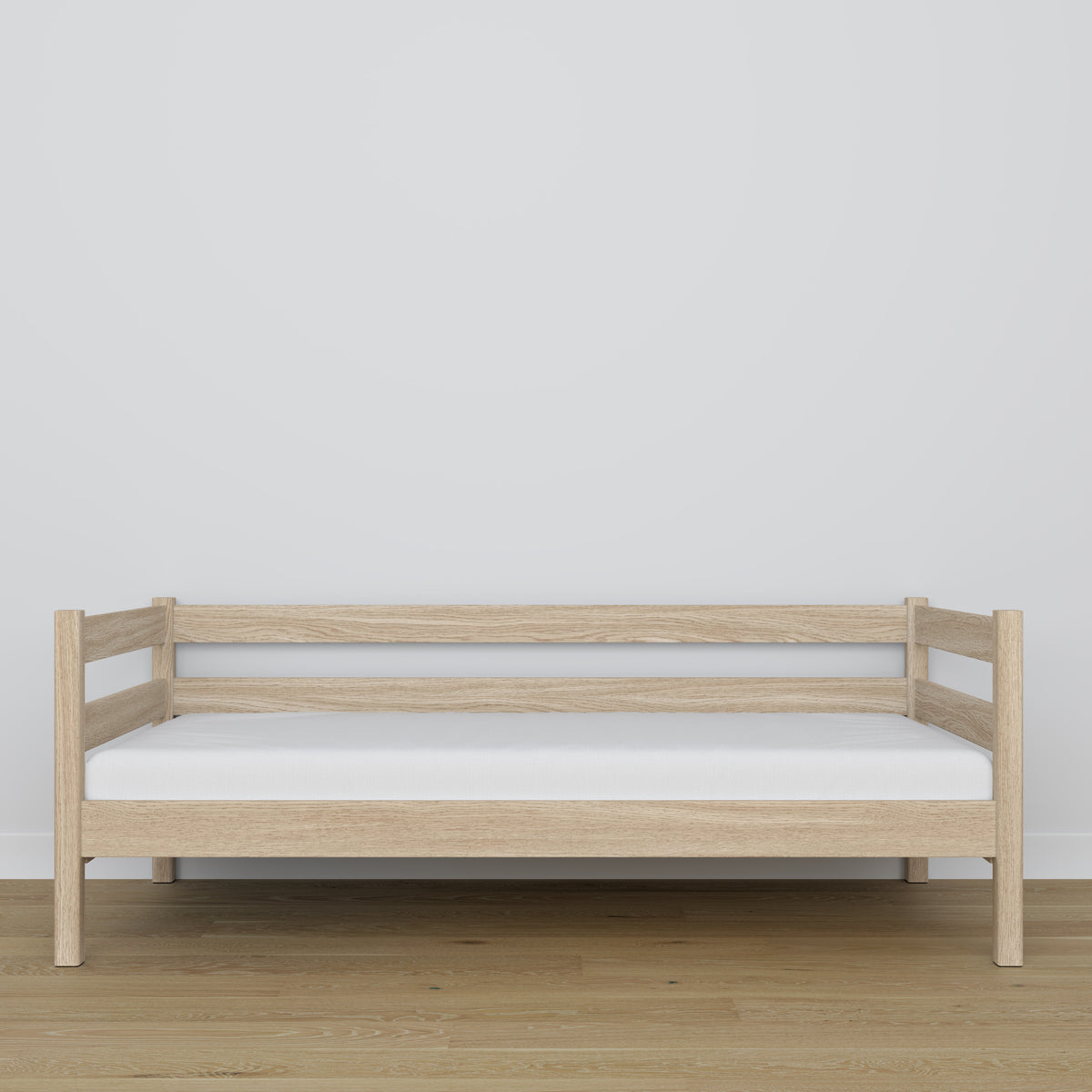 Sovesofa i eg, bleget eg - detaljer af træ og fuger, Nizio Home