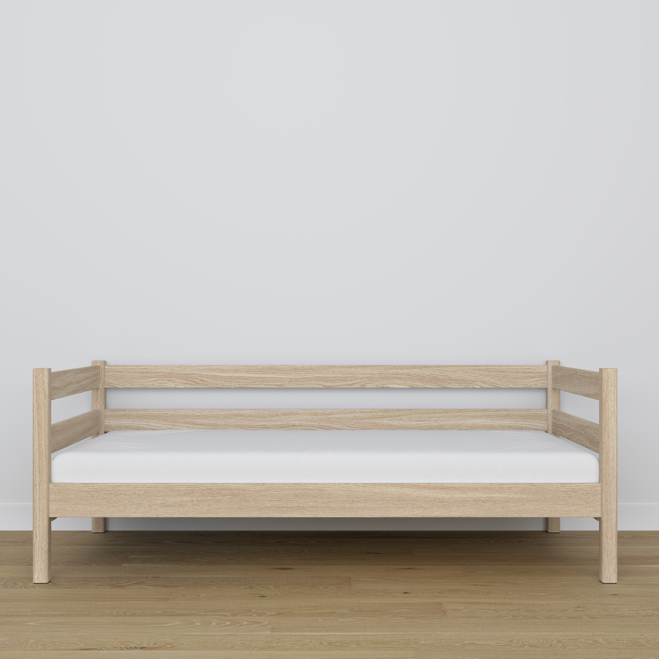 Sovesofa i eg, bleget eg - detaljer af træ og fuger, Nizio Home