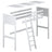 Loft bed natural oak oak – dimensions and diagram, Nizio