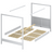 Wooden grey canopy bed – wood details, premium quality, Nizio