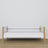 Sovesofa i hvid og egetræ - detaljer af træ og fuger, Nizio Home