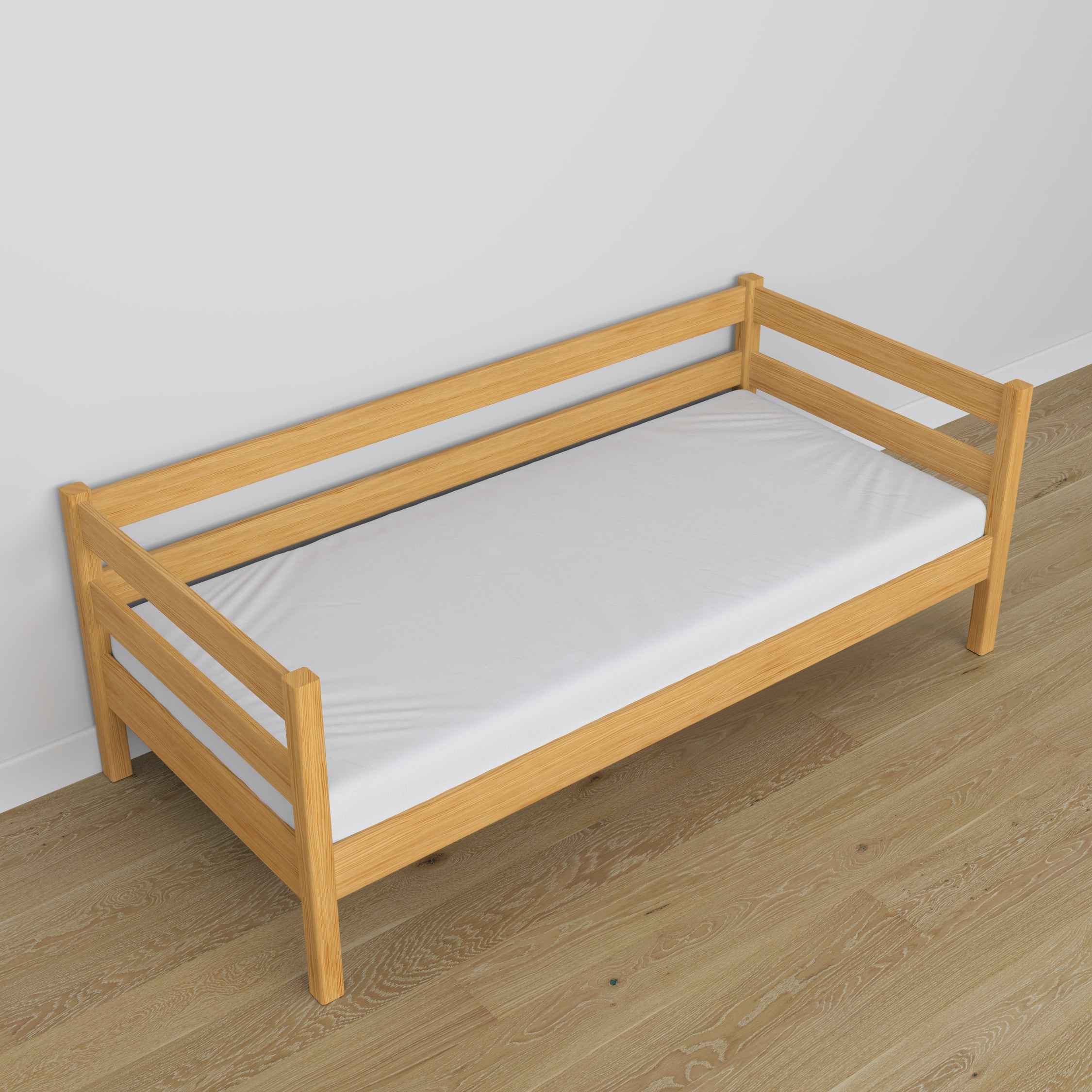 Sovesofa i naturtræ lavet af træ - mål og diagram, Nizio