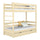 Clear Pine Wooden Bunk Bed with Drawer – Children’s Room, Solid Wood, Scandi