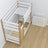 White and Oak Wooden Bunk Bed – Slatted Frame, Durable Joinery Joints