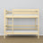 Clear Pine Wooden Bunk Bed – Slatted Frame, Durable Joinery Joints