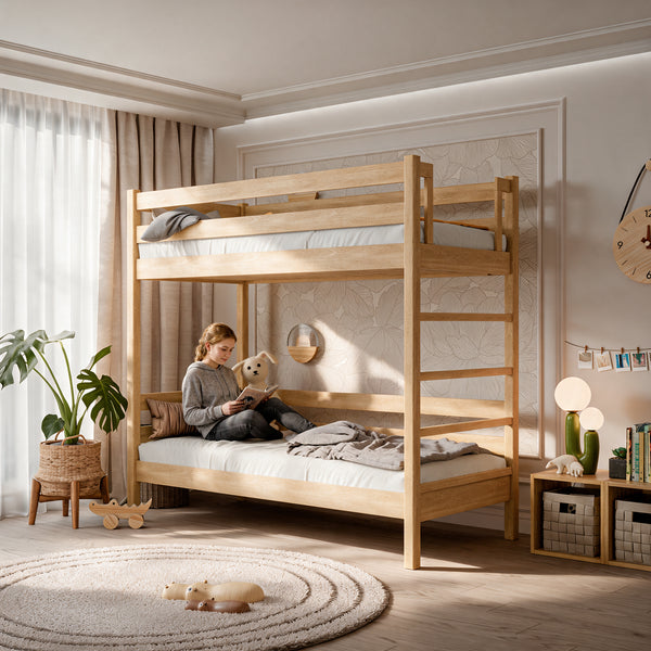 Eg køjeseng N03, naturlig eg