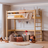 Oak loft bed N01 oak natural