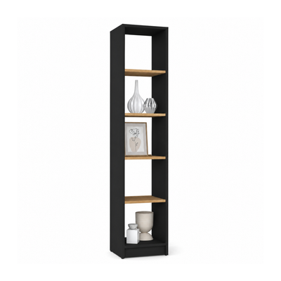 Wooden shelf N01 black / oak