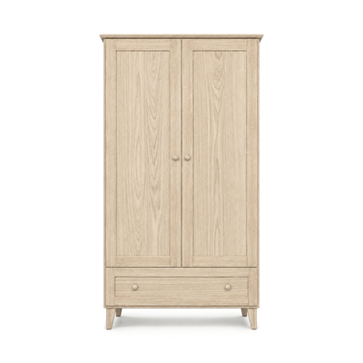 Oak wardrobe 2D1S Scandi oak bleached