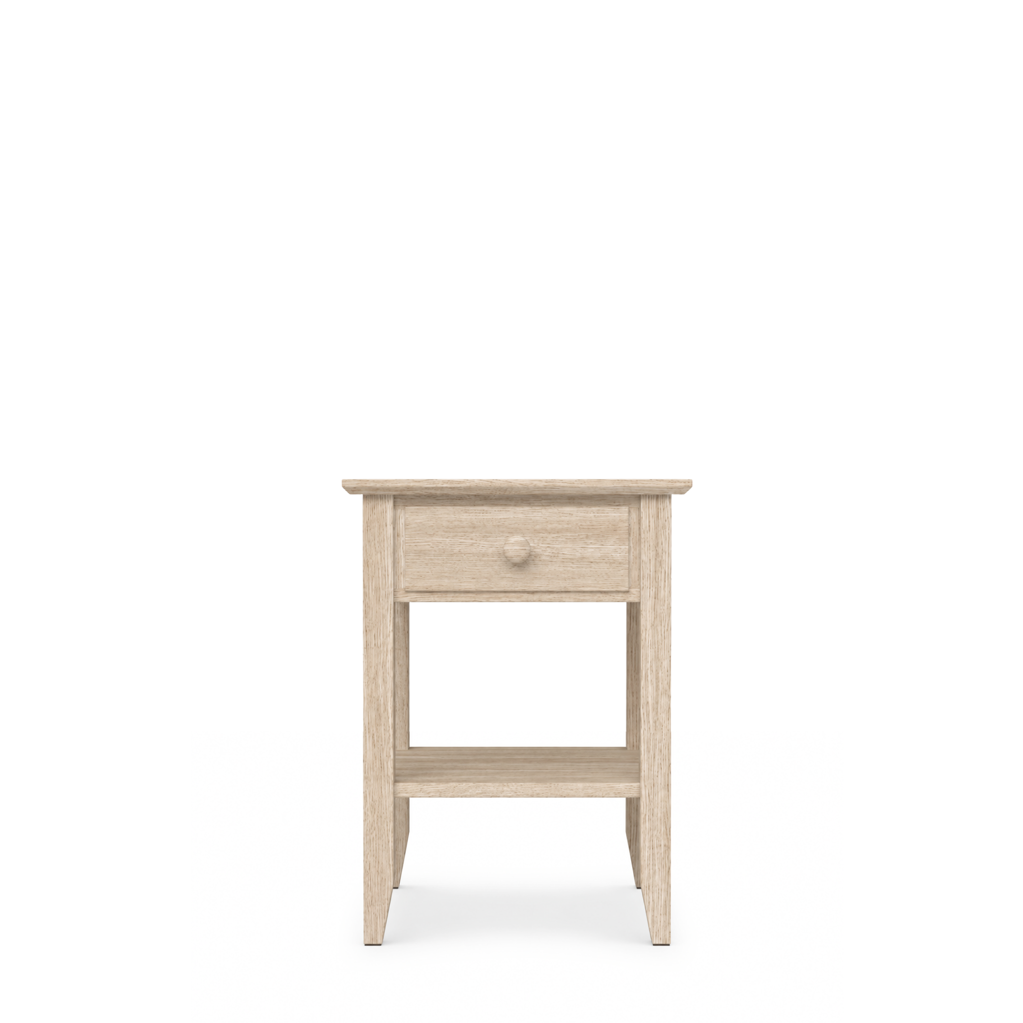 Oak bedside table 1S N01 Scandi oak bleached